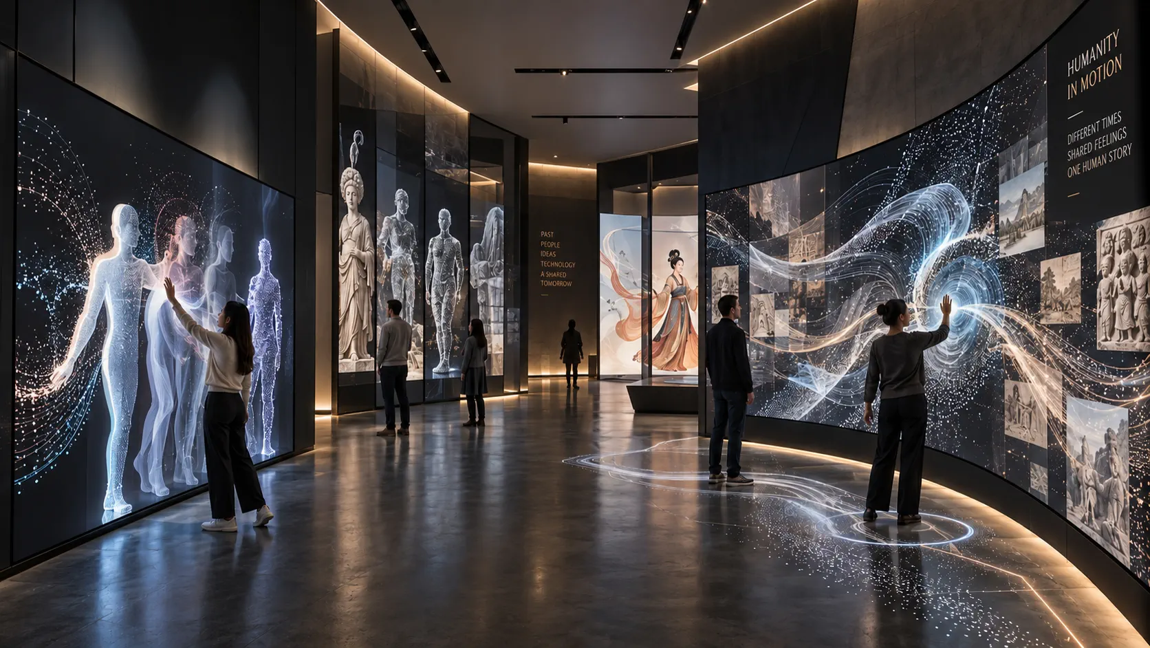 Ziyaretçi akışı için tasarlanan dijital galeri