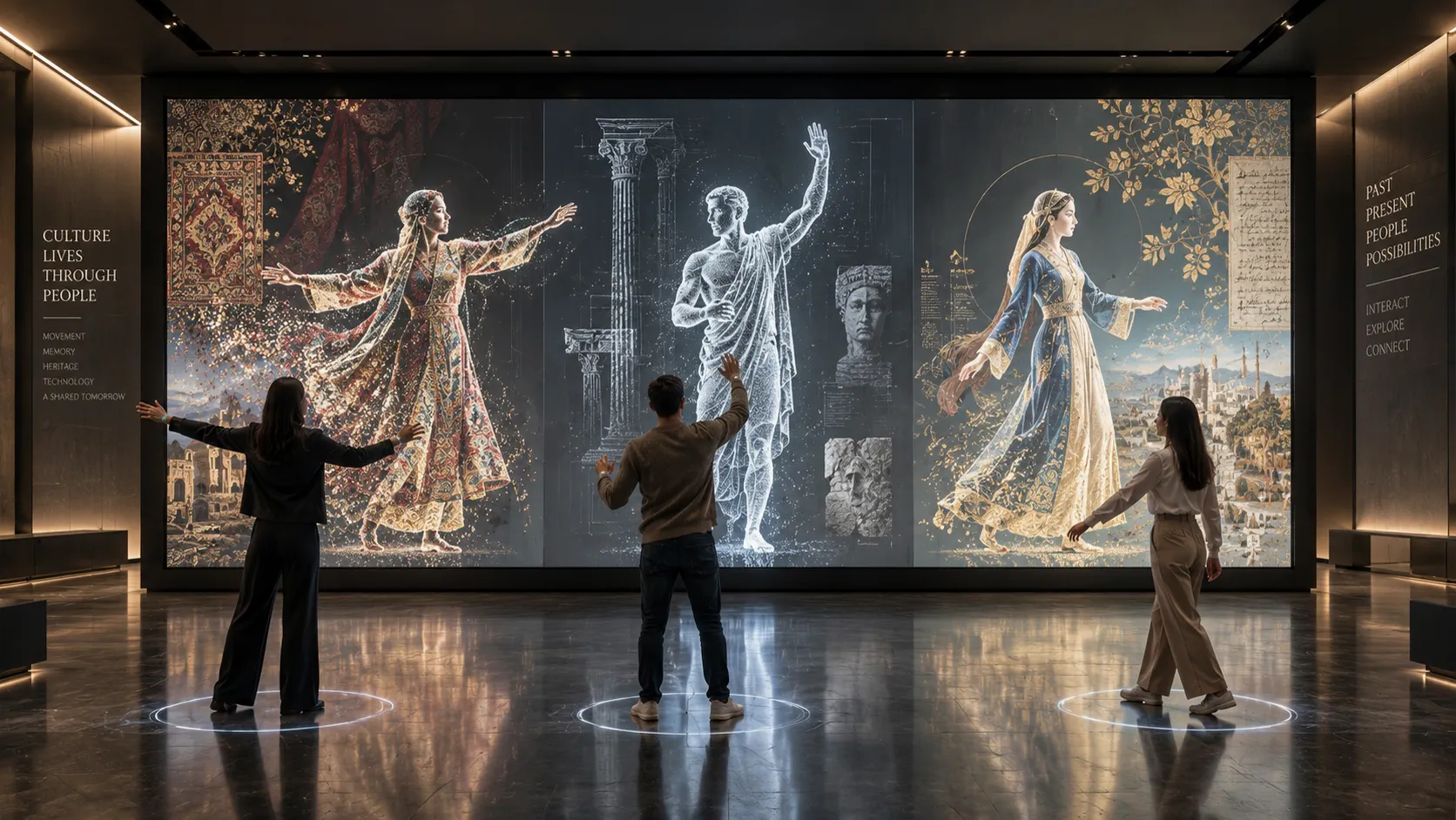 İnsanlarla yaşayan dijital kültür galerisi